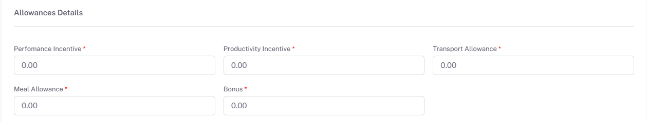 Employee-allowance details